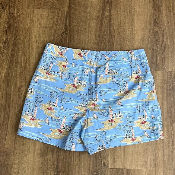 Crown and Ivy Light House Beach Patterned Shorts Sz 12 - Picture 7 of 8